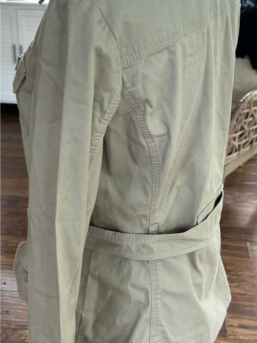 Willi Smith Beige Utility Jacket Medium - Picture 7 of 9